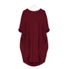 Höst Långärmad Casual Loose Dress Maternity Kläder för gravida Kvinnor Vestidos Gravidas Lady Graviditet ES 210922