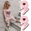 Criança Baby Girl Outono Inverno Roupas Set Longo Manga Leopardo Sueter Tops + Calças 2 Pcs Crianças Roupas Roupas 210515