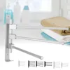 Towel Racks Space Aluminum Rack Moveable Multiple Rod Holder Shelf Organizer For Home El Hanger Bathroom Storage