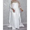 Casual Sukienki S-5XL Afryki Sekreja Maxi Dress Party Fashion Plus Size Kobiet Muzułmańskie Rękawy Bat Loose Robe Kaftan Abaya Jilbab