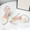 2021summer Stiletto women sandals Super High heels soft Leather shoes platform heel Buckle Ankle Strap Latex Adhesive womens shoe Party 5625