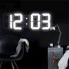 AnPRO 3D Grande LED Digital Wall Clock Data Time Celsius Nightlight Display Tabela Desktop Clocks Despertador da sala 211111