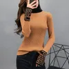 Kadınlar Sıkı Temel Sweater İnce Uzun Kollu Kadın Süvariler ve Külep Yelcelan Slim Ladies Tops Örme Moda Sonbahar Kış Giysileri Giyim 575