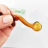 kleurrijke 10mm Mannelijke gezamenlijke glazen kommen Pyrex Glas Olie Brander Pijp Tabak Gebogen Kom Waterpijp Adapter Dikke Bong Pijpen Roken Shisha Buis Nagel Brandende Jumbo Accessoires