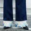 Waschen Denim Jeans Herbst Frauen Stickerei Lose Reißverschluss Weibliche Breite Bein Hosen 11887071 210527