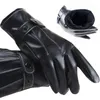 Fingerlose Handschuhe Touchscreen PU Leder Frauen Winter Fäustlinge Warm Für Unisex Handschuh Guantes Mujer Europäischen Stil
