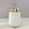 Sıvı Sabun Dispenser Seramik Mermer Losyon Şişe Banyo Malzemeleri Duş Jel Şampuan Koşullandırıcı Pres Ev Dekorasyonu