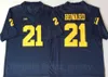 NCAA Football College 2 Charles Woodson Michigan Wolverines Jersey 4 Jim Harbaugh 5 Jabrill Peppers 10 Tom Brady 3 Rashan Gary 21 Desmond Howard University 노란색