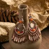 Vintage Wiszące Dangle Drop Kolczyki Boho Ethinic Rose Golden for Women Female Indian Brincos Oświadczenie Biżuteria Akcesoria