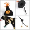 Vêtements pour chiens Halloween Costume pour animaux de compagnie Ensembles Bat Wings Witch Cape Wizard Hat Bells Collier pour chats et petits chiens Cosplay Party Décoration A88