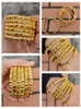 Brazalete 4 Uds 24K pulsera etíope brazaletes de Color dorado para mujeres Bijoux Femme África Medio Oriente Dubai pulseras de Halloween joyería