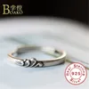 Wedding Rings Vintage Ocean Mountain Ring 925 Sterling Silver Adjustable Finger For Couple Promise9252178
