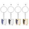 Anime attacker på Titan Scouting Legions Emblem Keychain Wing of Liberty Pendant nyckelring cosplay unisex mode smycken