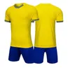 Toppkvalité ! Team Soccer Jersey Men Pantaloncini Da Fotboll Korta Sportkläder Running Kläder Vit Svart Röd Gul GSDDE