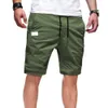 Mäns shorts plus size Men Casual Shorts Solid Color Straight Kne Length Wide Leg Multi Pockets last Shorts Summer 2021 Streetwear Shorts G230315