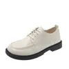 Scarpe da donna scarpe da donna casual sneaker appartamenti piattaforma di zoccoli di bocche poco profonde oxfords rotonde in stile britannico abito slip-on cre