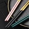 NEW21cm Gold Silver Stainless Steel Chopsticks Chinese Food Two-Tone Anti Skid Chopsticks Restaurant Hotel Portable Tableware LLB10097