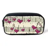 Colorful Piano Key Pencil Bag Case Office Music Note Print Student Cases School Pen Box Women Makeup Cosmetic Bags