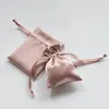 2021 Roze Trekkoord Gift Sieraden Verpakking Tassen Bruiloft Ketting Armband Pendant Packing Pouches Custom Logo Sacks Pakkettas