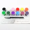Nail Art 3D Drawing Paints 12 Color 2 Brush pen Set ACRYLIC PAINT TUBE Kit For Tips Painting MANICURE DrawTOOL