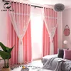 Cortina de estilo europeu e americana para sala de estar alta cortina de sombreamento para crianças sala romântica princesa para meninas 210712