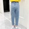 Girls Jeans Letter Girl Child Casual Style Kid's Spring Autumn Children's Clothes 6 8 10 12 14 210527