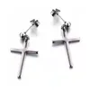 Surgical Steel Dangle Cross Ball Stud Earrings Hip Hop Body Piercing Jewelry