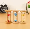 Ferramentas de cozinha 3 mins moldura de madeira Sandglass ampulheta de areia time counter contagem para baixo casa cozinhas relógio relógio sn2566