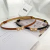 Belts Leather Thin Belt For Women Designer Pearl Buckle Waist Strap Female Dress Jeans Decoration Waistband