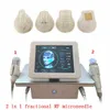 2 em 1 máquina de microagulhamento de RF fracionada Microagulhamento de radiofrequência com martelo frio Removedor de rugas, estrias e lifting facial