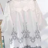 VANOVICHコットンブラウスとトップス婦人夏の中空ステッチ刺繍ラウンドカラー女性服ファッションカジュアル210615