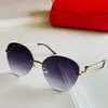 Mode Neue Frauen Sonnenbrille Leopard Designer Brillen Frameless Trimmprozess Cat Eye Damen Farbverlauf Farbe Gläser Hohe Qualität Weibliche Brillen Sonnenbrille