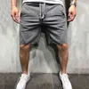 Men Shorts Wild Style Solid Color Ripped Short Pants Jogger Workout Shorts MenCasual Fashion Shorts G1209