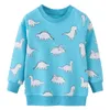 16 Estilos INS Boy Ropa para niños Sudadera con capucha 100% algodón O-cuello Manga larga Dinosaurio completo Digger Panda Diseño diferente Estampado primavera otoño Outwear Niño Ropa casual