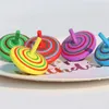 Gyro T arco-íris de madeira Top Decompression Favor Para Crianças Rotating Colorido Gyros Kindergarten Abertura Atividade Presentes Para