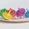 gyro T wooden rainbow top decompression toy Favor for children rotating colorful gyros kindergarten opening activity gifts for