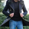 Designer Men's Blends Lapel Neck Double Breasted Slim Fit Coat Jackets Men Wool Autumn Winter Warm Coats Casual Fashion for Male Plus Size