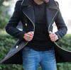 Designer Herrenmischungen Reverskragen Zweireiher Slim Fit Mantel Jacken Männer Wolle Herbst Winter Warme Mäntel Lässige Mode für Männer Plus Size