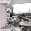 3D paisagem wallcovering papel de parede antigo estação ferroviária mural decoração interior sala de estar quarto cozinha pintura wallpapers