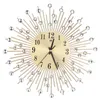 Декоративные кристалл Sunburst металлические настенные часы дома искусство декор стены творческие настенные часы роскошные алмазные часы для гостиной 211110