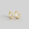 Fengxiaoling Fashion 925 Sterling Silver Hoop Earrings For Women Zircon Piercing Earring Fine Jewelry Cute Accessories 2021 & Huggie