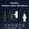 Microfono lavalier wireless Registrazione audio video portatile Mini microfono per iPhone Android Type-C Microfonoe per telefono da gioco per trasmissioni in diretta