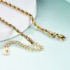 Link Chain Fashion 18K золото, покрытая плетеная плетеная браслеты из нержавеющей стали для женщин металлические украшения, леди, девочки Kent22