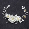 Le Liin Wedding Boho Flowers Vine Rustic Bridal Crystal Jewelry Bride Accessories Gold Hairpiece Headband