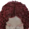 黒の女性の水の波ブラジランレミーLの部分天然のオムレのための150％の巻き毛の毛のレースのかつら