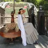 Летние свободные Casual Хлопковое белье Корея без рукавов подтяжки платья платья девушка женщина большой размер E060 210603
