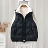 Zimowa kurtka bez rękawów Kobieta Down Kamizelka Dół Puffer Waistcoat Ultra Lekka Norwiarz Outwear Kobiety Gilet 211130