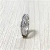 Professional Diamonique Simulated Diamond Rings 18k White Gold Plated Wedding Band Size 6 7 8 Love Forever ring Accessories With J2935127