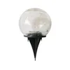 LED Solar Round Ball Light Garden Path Outdoor Ground Spike Plug Lamp Impermeabile - 10 cm