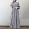 Odzież etniczna sukienka muzułmańska kobiety z długim rękawem Abaya turcja dubaj duża huśtawka szata ubrania Ramadan Kaftan marokański Jilbab Vestido hidżab